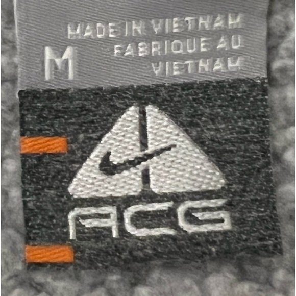 Nike ACG Sherpa Hoodie Women’s Fleece Lined Grey Pullover Button Y2K Gray - Picture 9 of 9